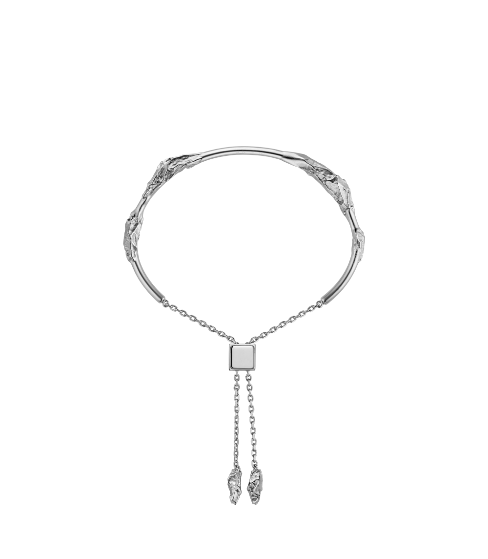 Jonc Eroz​ - Argentée en laiton rhodié