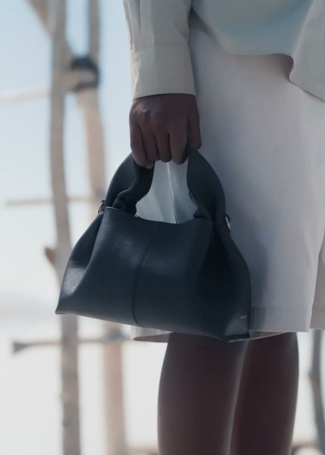 Polène | Bag - Numéro Neuf Mini - Textured Black – Polène CA